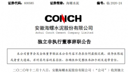海螺水泥高管辞职！