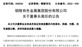 中国铜工业板块第一股董事长辞职，下一站海螺集团！